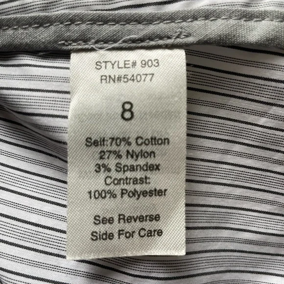 Striped Gray Blazer with Floral Cuffs - Picture 5 of 6